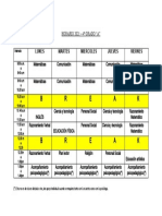 Horario 4° Grado A