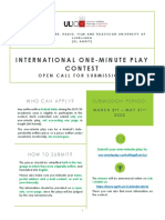 International One-Minute Play - Contest For Students