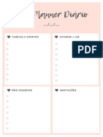 Meu Planner Diário: Estudar / Ler Tarefas E Eventos