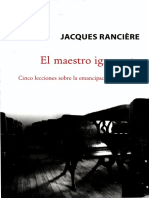 Ranciere. El Maestro Ignorante