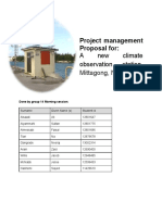 Project Management Proposal For:: A New Climate Observation Station