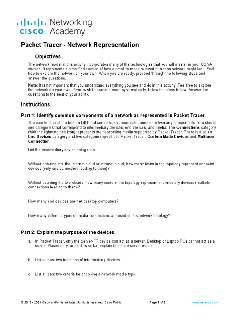 Packet Tracer 1.5.5 Network Guide | PDF | Wide Area Network | Computer ...