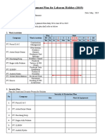 (PECI) Plan For Lebaran Holiday - 2019.6 - Irwan