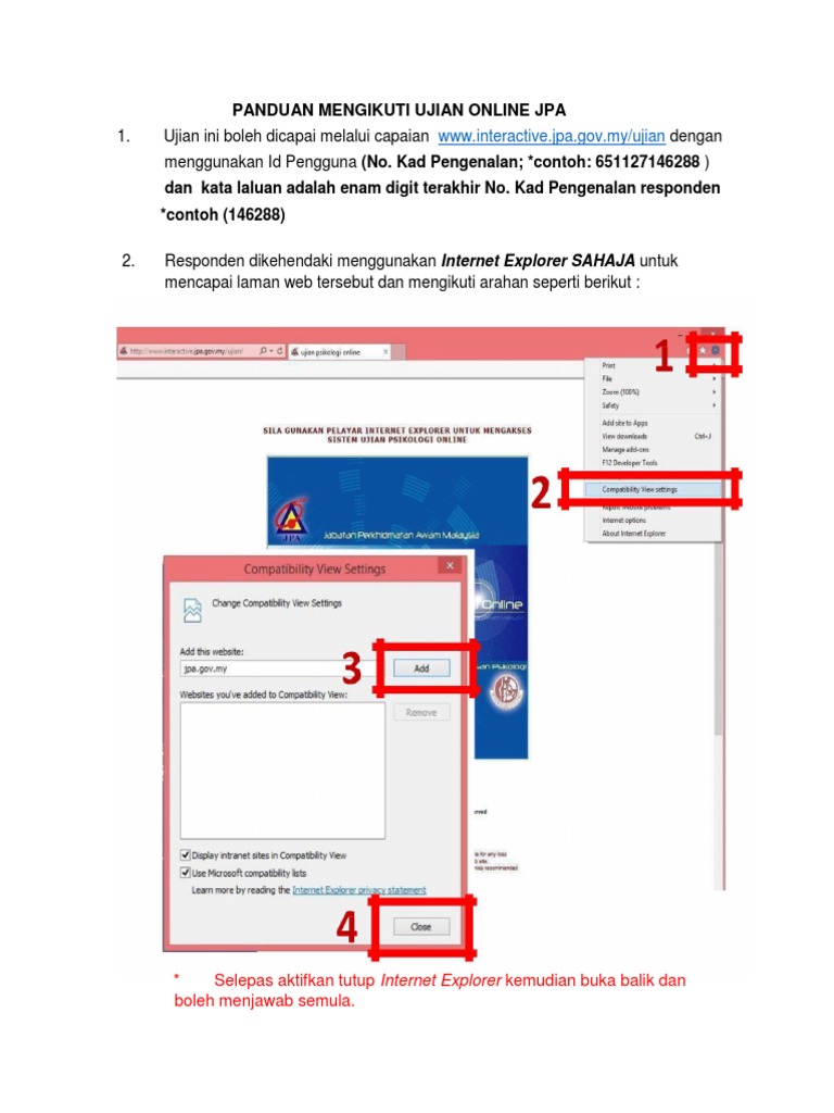 Panduan Menjawab Sistem Ujian Psikologi Online 2021 Pdf
