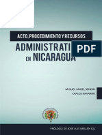 Acto, Procedimiento y Recursos Administratvos en Nicaragua