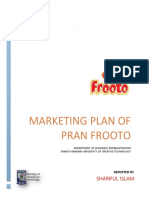 Marketing Plan of Pran Frooto: Shariful Islam