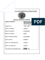 Panchayatraj Engineering Department: Detailed Cum Abstract Estimate Name of The Work