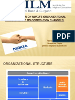 A Presentation On Nokia'S Organisational Structure and Its Distribution Channels