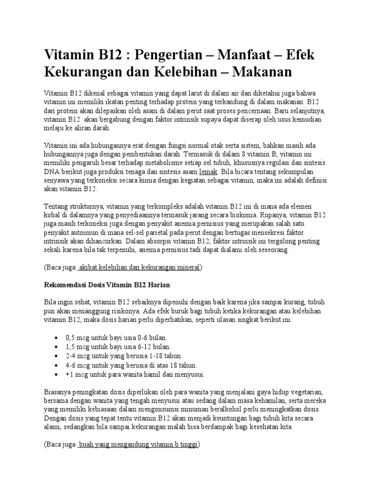 Vitamin B12 Pdf