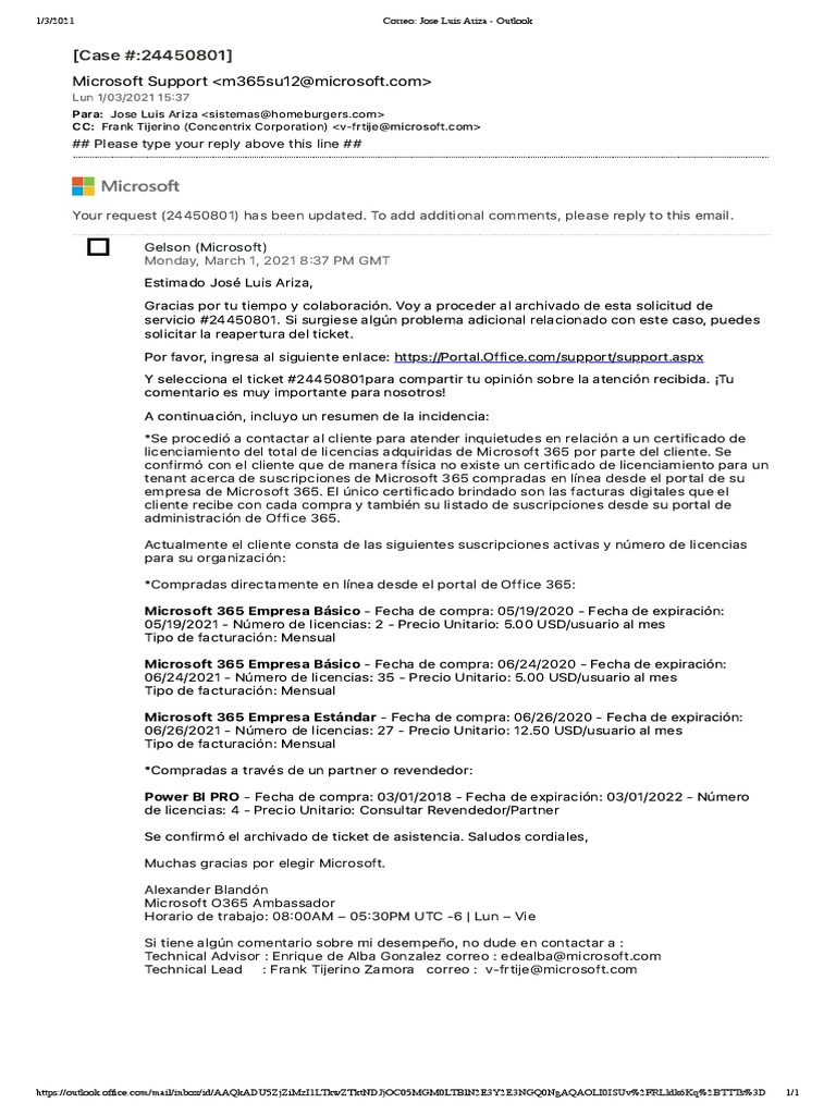 Informe de Licencias Microsoft 365 | PDF | Office Suites para Windows ...
