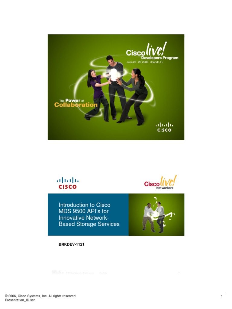 Introduction To Cisco MDS 9500 API's For Innovative Network-Based ...