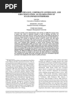 Public Governance, Corporate Governance, and Firm Innovation: An Examination of State-Owned Enterprises