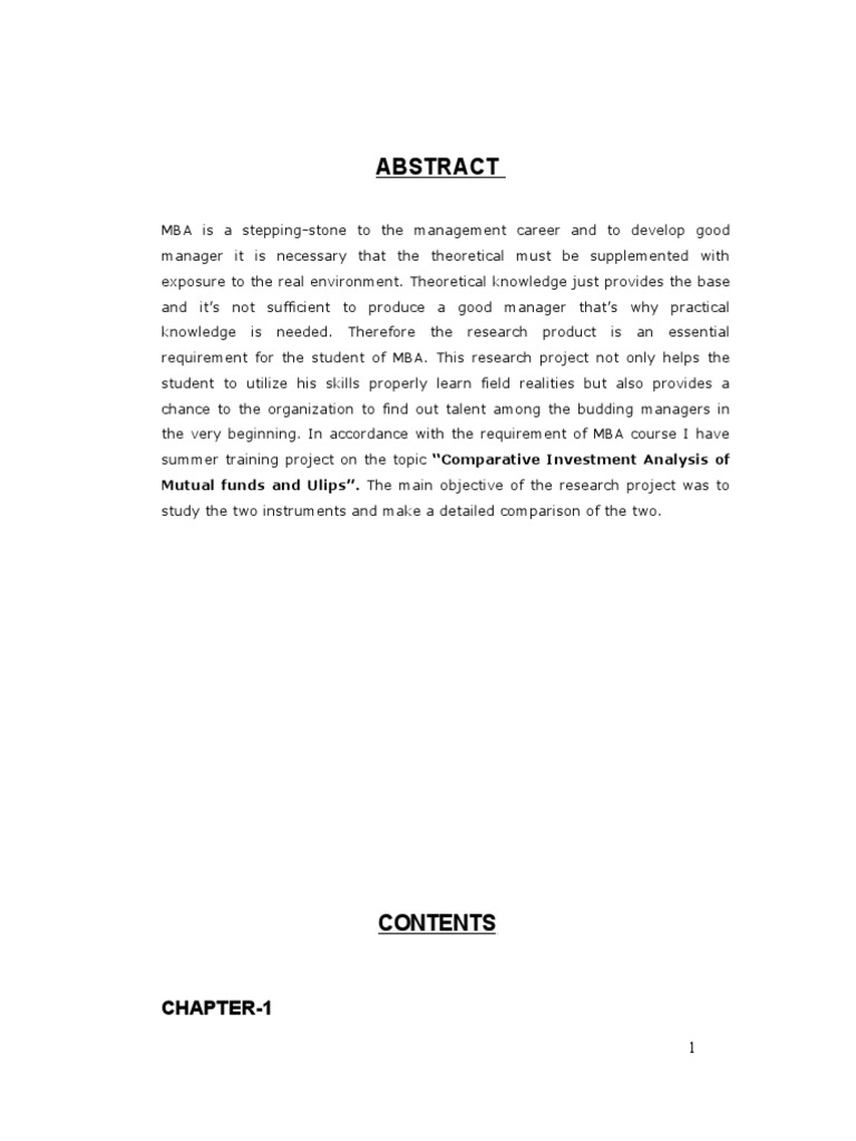 Comparative Analysis of Mutual Funds & ULIPs | PDF | Exchange Traded ...