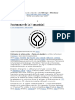 Patrimonio de La Humanidad: Ir A La Navegación Ir A La Búsqueda