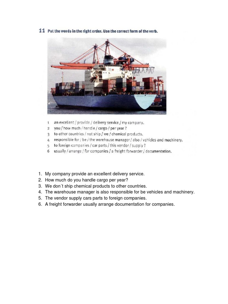 Worksheet - Logistics | PDF
