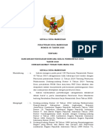 Rancangan Perdes Perubahan RKP Desa Tahun 2020