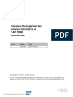 Revenue Recognition For Service Contracts in Sap CRM: Configuration Guide