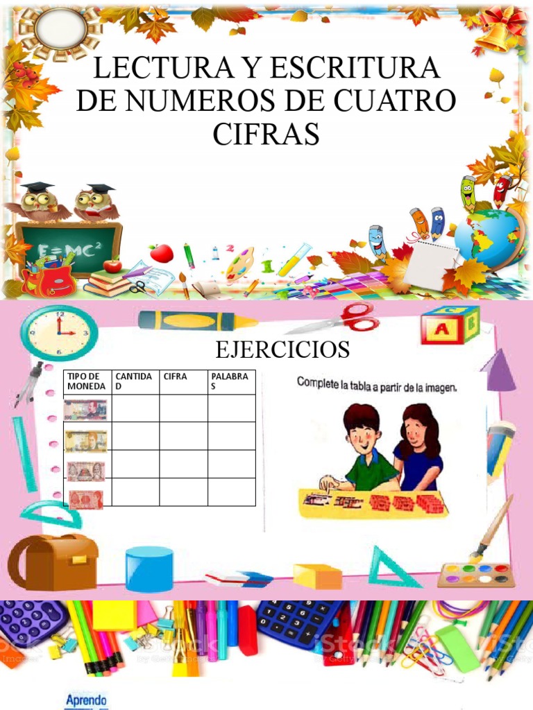 7482b Lectura y Escritura de Numeros de Cuatro Cifras | PDF