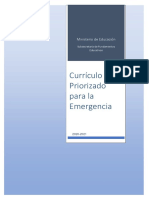 Currículo Priorizado Para La Emergencia 2020-2021