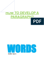 Developing A Paragraph