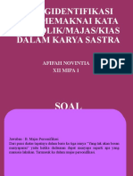 3.mengidentifikasi Dan Memaknai Kata Simbolik, Majas, Kias Dalam Karya Sastra