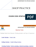 Workshop Practice: Course Code: Btmp101-18