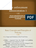 Law Enforcement Administration 1: Police Organization and Administration With Police Planning