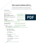 Lab 2B: Mel-Filter Cepstral Coefficients (MFCCS)