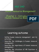 Human Resource Management Chapter 1 - Introduction To Human Resource Management
