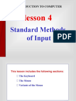 Lesson 4: Standard Methods of Input