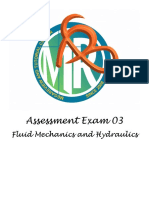 Assessment Exam 03: Fluid Mechanics and Hydraulics