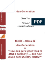 Idea Generation: Class Two