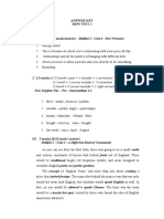 Answer Key Mini Test 1 A. Listening: I. 2.5 Marks (0.5 Mark/answer) - Skillful 2 - Unit 6 - Peer Pressure