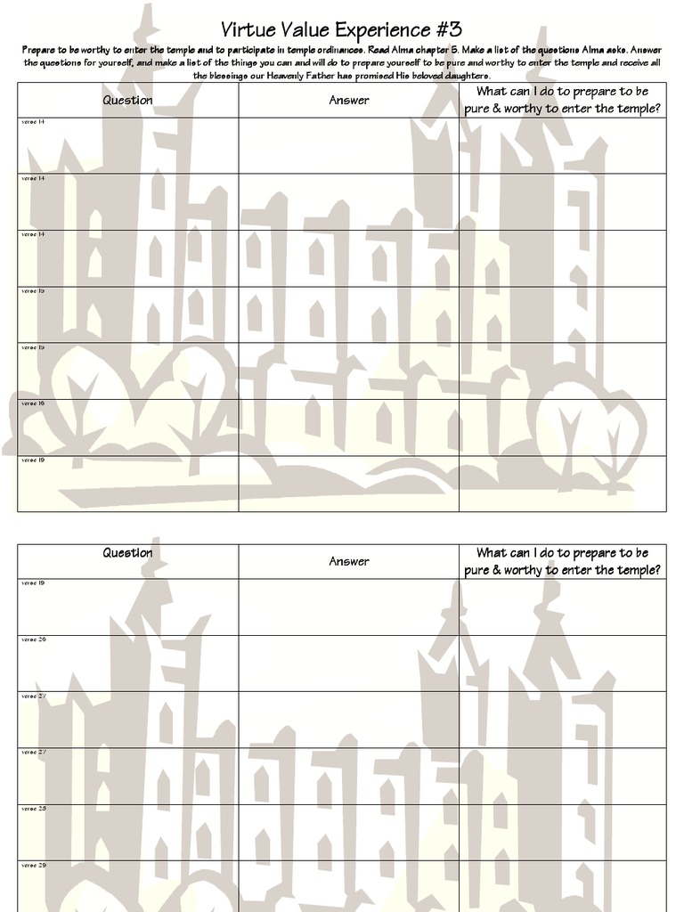 Virtue3 Worksheet Pdf