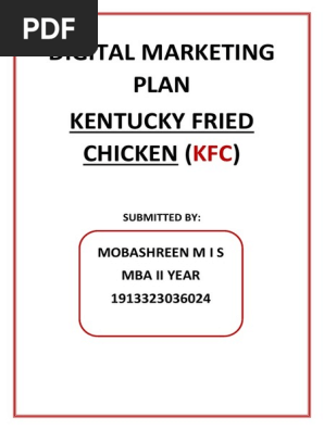 DIGITAL MARKETING PLAN kfc