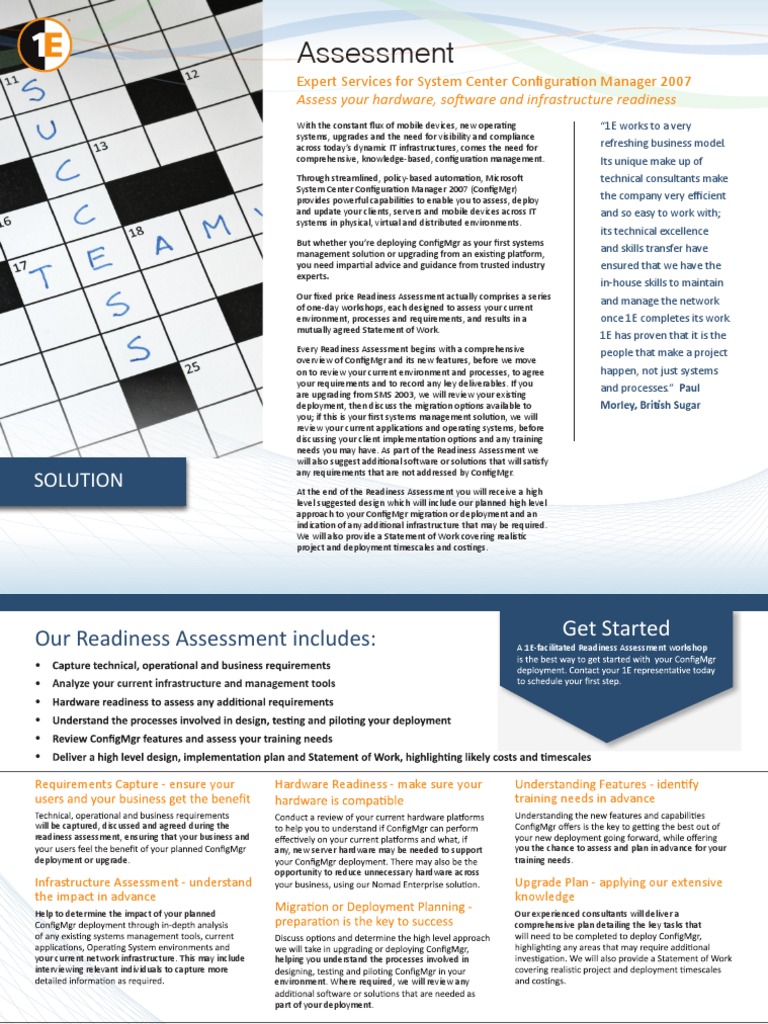 ConfigMgr 2007 Readiness Assessment Guide | PDF | Operating System ...