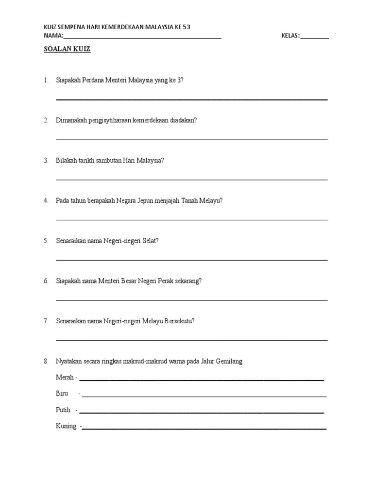 Soalan Kuiz Pdf