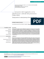 Formación Del Magisterio en La Planificación Cultural Del Peronismo