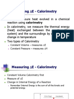 Measuring E For Chemical Reactions: Constant-Volume Calorimetry