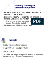 Stoichiometry Involving H: Thermochemical Equations