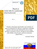 Federația Rusă Și Rolul Său În Comerțul International