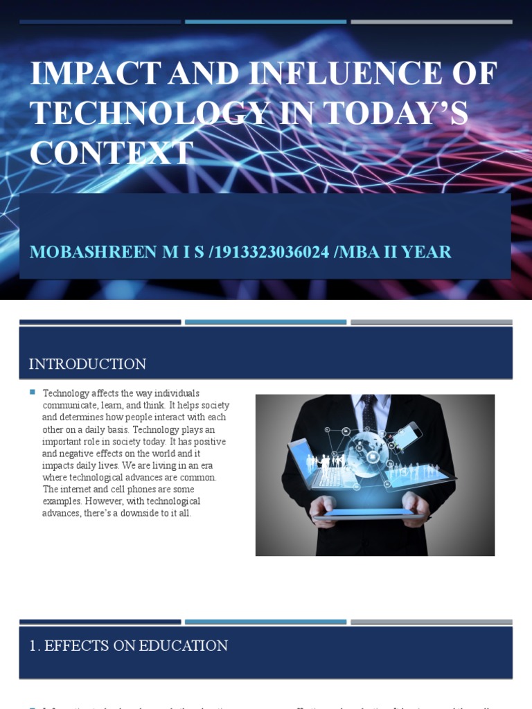 Technology's Impact on Society Today | PDF | Research And Development ...
