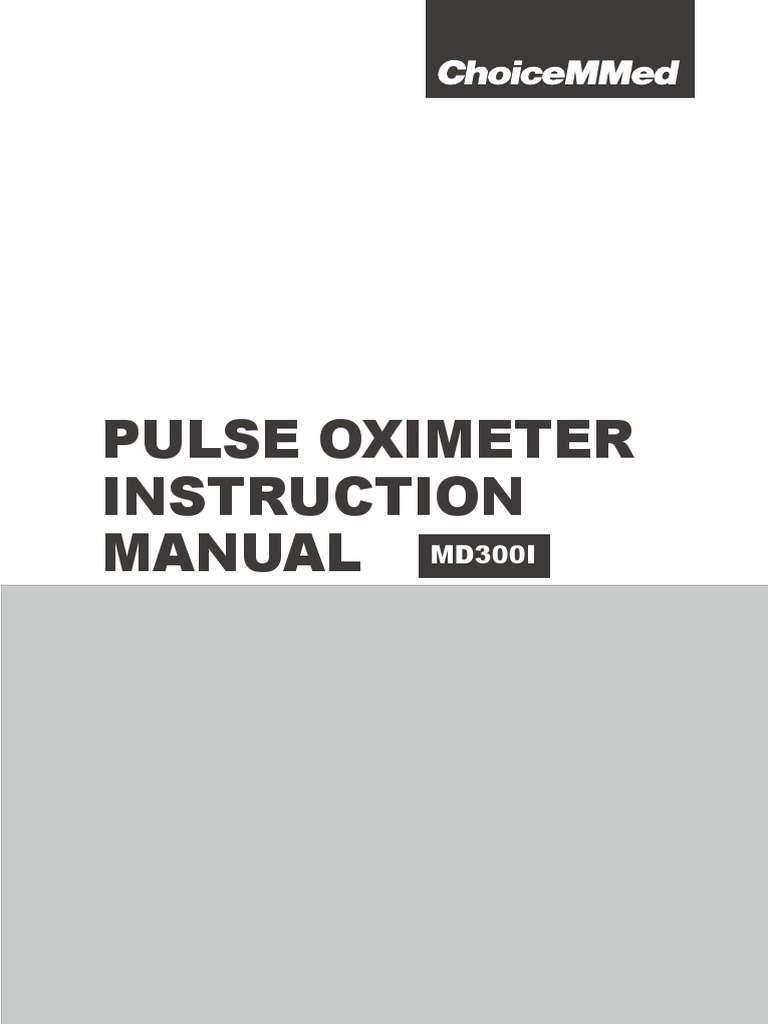 Pulse Oximeter Instruction Manual PDF Compatibility