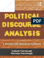 Political Discourse Analysis a Method for Advanced Students