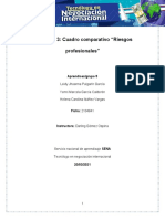 Evidencia 3: Cuadro Comparativo "Riesgos Profesionales": Aprendices/grupo 5