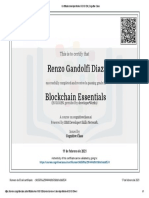 Certificado Developerworks Blockchain - Cognitive Class