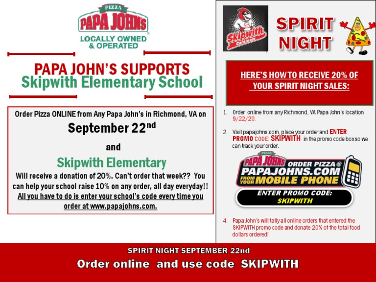 Papa John'S Supports: Skipwith Elementary School | PDF