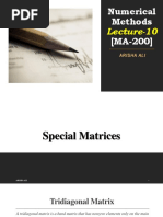 Numerical Methods Lecture #10