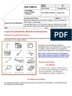 GUÍA # 1 Los Artefactos en El Hogar - Tecnología-1P