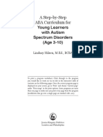 A Step-by-Step ABA Curriculum For Young Learners With Autism Spectrum Disorders (Age 3-10)